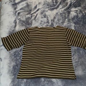 Long sleeve Black and white striped shirt